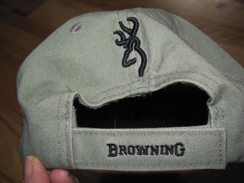 Browning Buckmark Gray Cap Hat Canvas Hook & Loop One Size Fits All NEW (CH) - Picture 4 of 7
