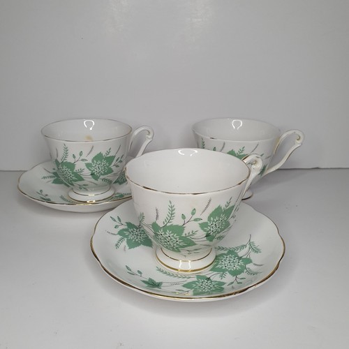 Vintage Napoli Queen Anne Cups "Napoli" Bone China cups & saucers X 2 - Picture 9 of 12