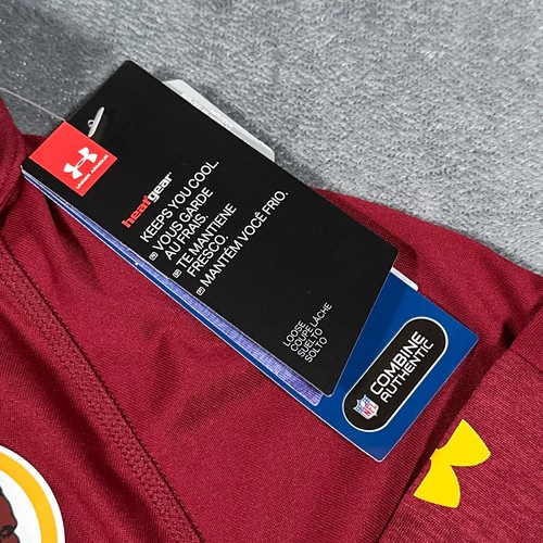 Washington Redskins Shirt Long Sleeve Quarter Zip Small NFL Football Under Armou - Picture 4 of 16