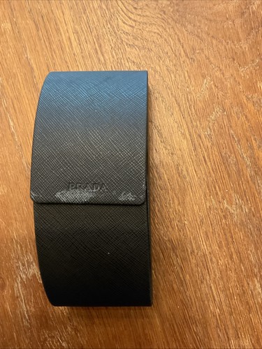 Prada Glasses Case Eyeglasses Sunglasses Black Logo Hard Shell - Picture 2 of 8