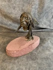 Ernest Berke "chanting" bronze sculpture signed numbered