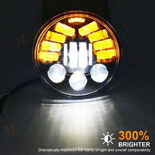 2PCS 5 3/4" 5.75" inch Projector LED Headlights Sealed Beam Round Light Bulbs - Picture 8 of 14