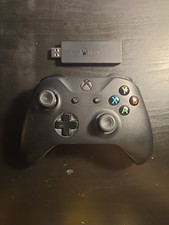 Genuine OEM Microsoft Xbox One Model 1708 Black Wireless Controller- USB ADAPTER