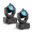 2PCS Compact 30W Stage Moving Head Light with Beam,GOBO Projection,Remote Con...