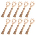  10pcs Napkin Rings Birthday Napkin Holder Wooden Beads Napkin Ring Dining Table