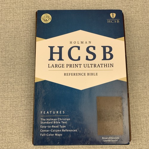 HCSB Large Print Ultrathin Reference Bible Brown/Chocolate LeatherTouch Holman - Picture 15 of 19
