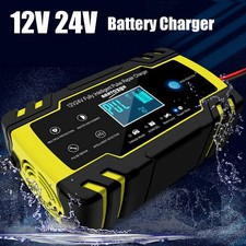 12V/24V PRO Car Battery Charger Repair Starter for Car Van Truck Boat Bike 8Amp