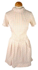 Carol Brent 1960s Plaid Dress Velma Vintage Women’s Pleated Medium 38" chest