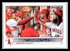 2022 Topps #416 Dugout Congratulations Los Angeles Angels