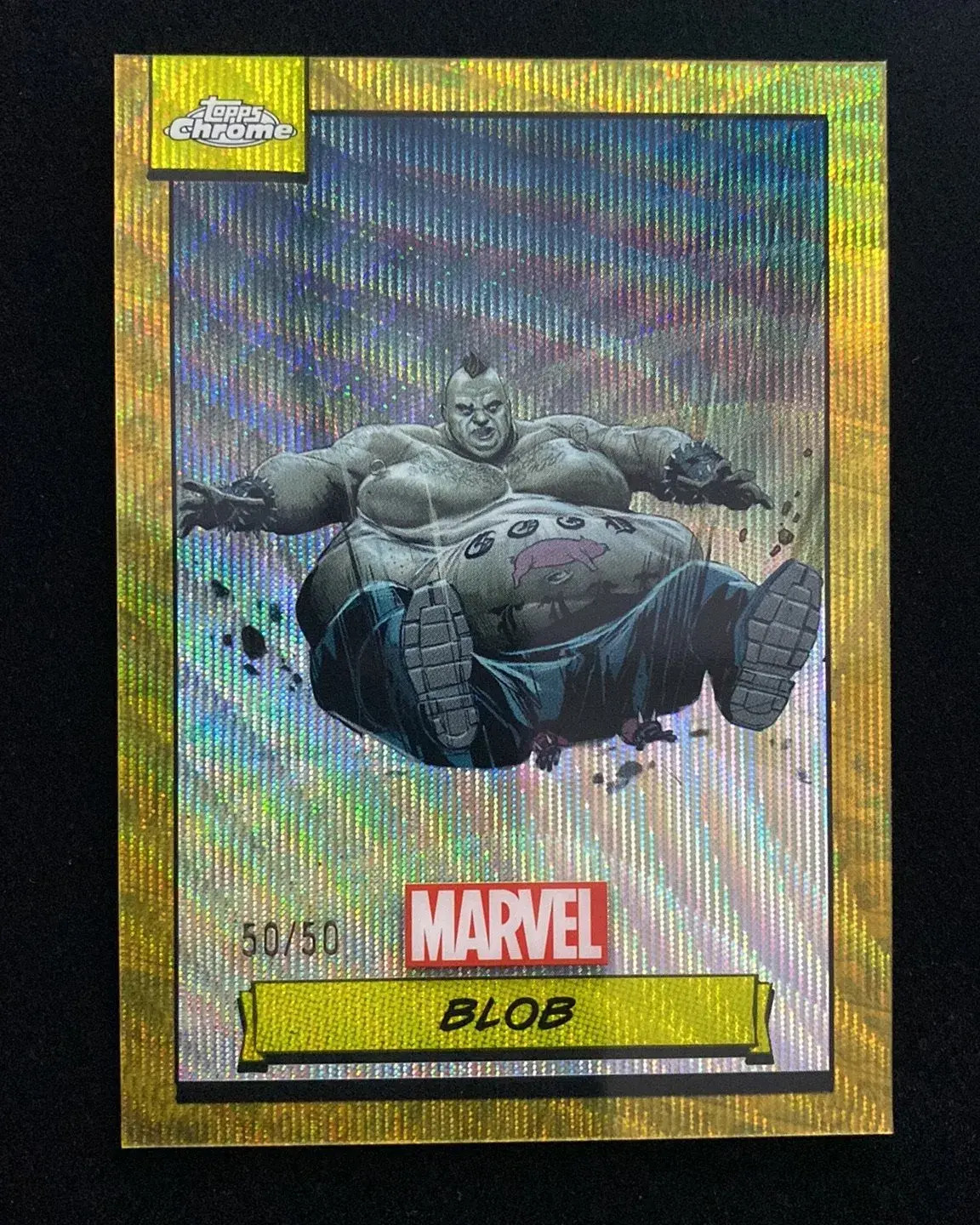 2024 Topps Chrome Marvel Gold Wave Refractor #47 Blob 50/50 GOGDF