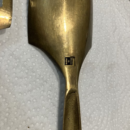 "Lote vintage de pala y tenedor de jardín de latón hecho en la India 10-11""" - Imagen 7 de 8