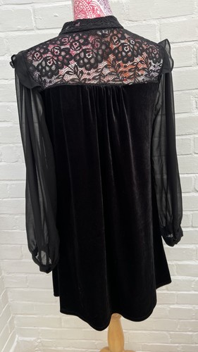 New Monsoon Val Velvet Tunic Dress UK 14 Party Xmas Occasion Short Aline - Picture 4 of 9