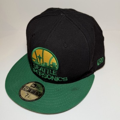 New Era 59 Fifty Seattle SuperSonics Fitted Hat NBA 7 1/2 Hardwood Classics