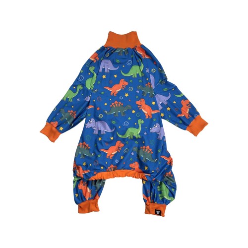 Pitbull Kleidung - Premium Dinosaurier bedruckter Pyjama für große Rassen - Outfit... - Bild 2 von 8