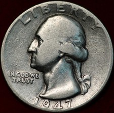 1947 Philadelphia Mint Silver Washington Quarter