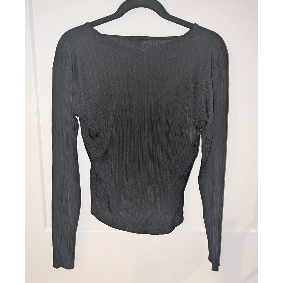 Blusa REI 100% seda camada base manga longa preta tamanho médio - Imagem 2 de 3