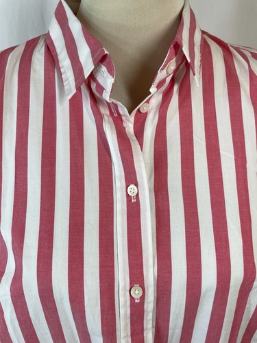 NEW J CREW Sleeveless Button Front Pink Stripe XL Summer Blouse NWT - Picture 2 of 8