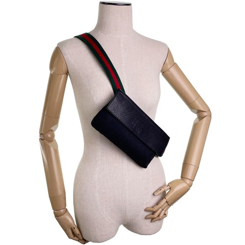 Bolso Bandolera GUCCI GG Lona Línea Jerez Tela Cuero Negro 3396 - Imagen 22 de 22