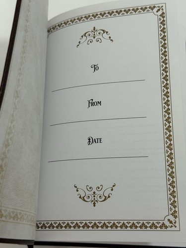 Daily Devotions from the KJV King James Version Brown Embossed Leather Look New - Picture 7 of 23