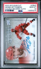 Henrik Zetterberg 2023 Upper Deck Clear Cut Clearly Revered #CRHZ PSA 10 Pop 1