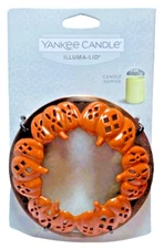 Yankee Candle PIERCED PUMPKIN  Illuma-Lid Jar Topper Autumn Fall   ~ FREE SHIP