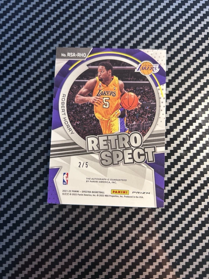 2021-22 Spectra Retro Spect Robert Horry Auto /5 lakers invest legend - Image 2 of 2