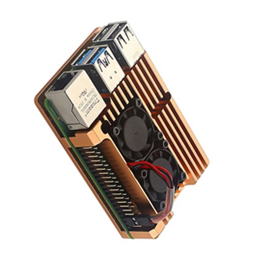 Metal Armor Case Shell Box with Dual Fan Heatsink For Raspberry Pi 4 Model B 4B - Bild 11 von 18