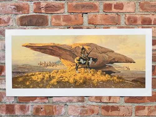 Western Kunst Künstler Frank McCarthy signierter Druck Scouting The Long Knives AP 11/50