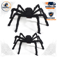 Halloween Spinnen 90Cm 75Cm Riesenspinne Spinnennetz Dekoration Gruselig