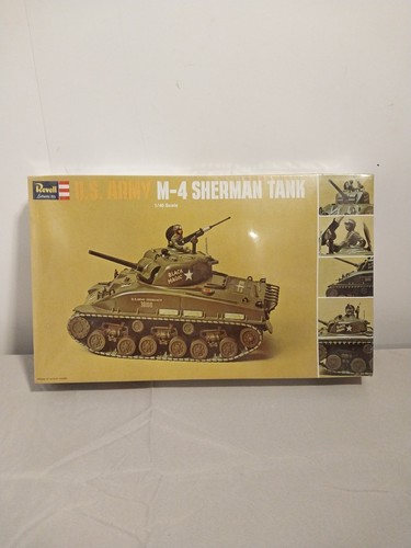 Vintage Revell Bausatz H-554 U.S. Army M-4 Sherman Tank 1/40 versiegelt