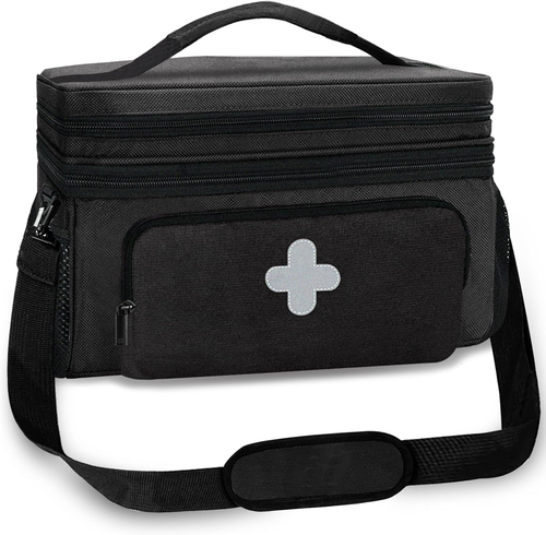 Medicine Storage Bag, Pill Bottle Organizer for Emergency, Medicine Box Empty wi - Picture 11 of 12