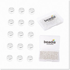 600pcs Silver Plated Crimp Beads, 2.5mm, Non Tarnish