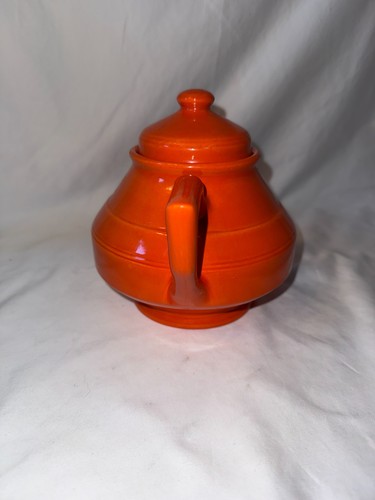 Tetera de cerámica naranja vintage Vernon Kilns Early California - Imagen 3 de 8