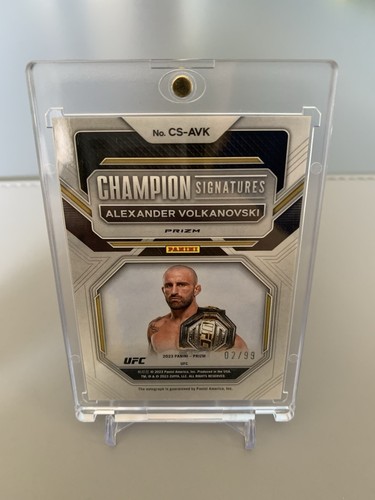 Alexander Volkanovski 2023 UFC Panini Prizm Champion Signatures 02/99 Auto - Picture 2 of 2