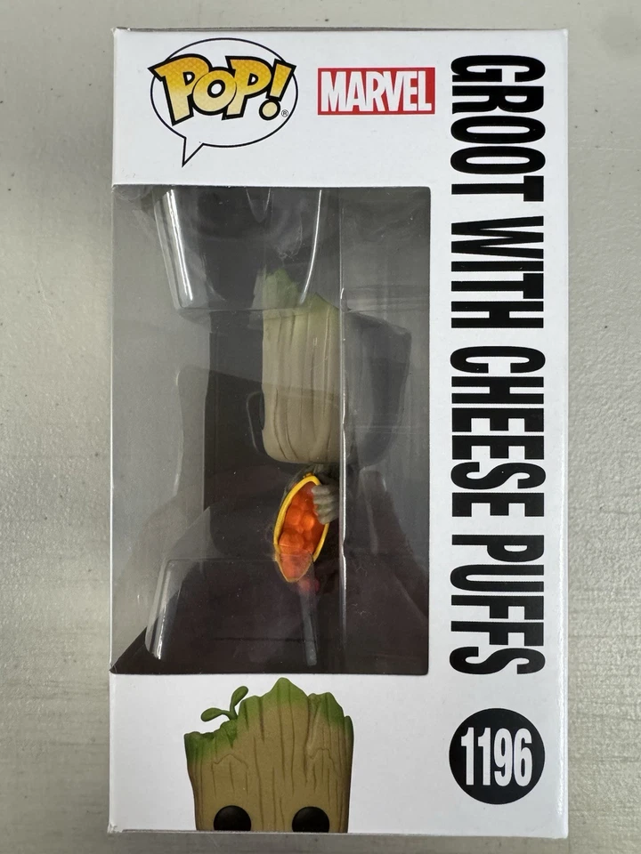 Groot with Cheese Puffs 1196 ~ Marvel: I Am Groot ~ Vinilo Funko Pop ~ Televisión Foto 2 de 4
