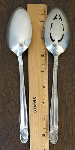 2 Stück Holmes & Edwards DÄNISCHE PRINZESSIN Versilbert - Servierlöffel 8 1/2 Zoll - Bild 5 von 5