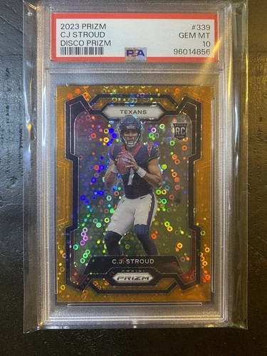 2023 Panini Prizm CJ Stroud Disco Prizm RC Houston Texans ROY PSA 10 Gem Mint!
