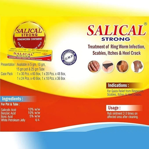 SALICAL STRONG Ringelflechte Creme, rissige Fersen, homöopathisches Mittel, 25g 4er Pack - Bild 3 von 4
