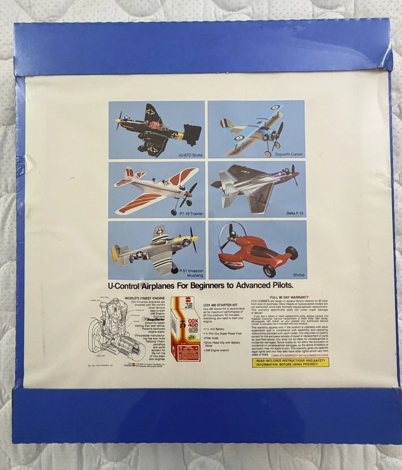 RARE Sealed Cox PT‑19 Flight Trainer – White/Red Wings – Mint – Only One Listed - Image 3 of 4