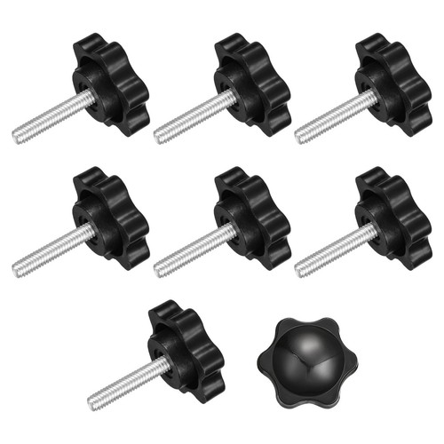 8Pcs Clamping Screw Knob, M4 x 20mm Hex Shaped Star Knob, 25mm Dia