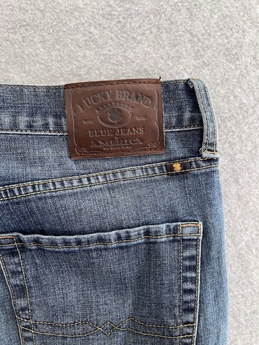 Jeans uomo marca Lucky 34x32 Avalon 1 autentico skinny fit lavaggio scuro - Foto 3 di 12