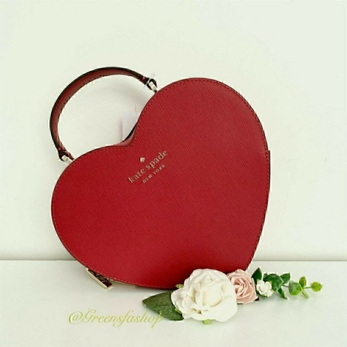 Kate Spade Love Shack Heart Crossbody Purse Leather Candied