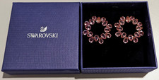 Swarovski Millenia Hoop Earrings Pear Cut, Pink, Rose-Gold