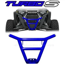 50 Caliber Racing 2018+ RZR 72" Turbo S Blue Front Bumper Brush Guard USA Made