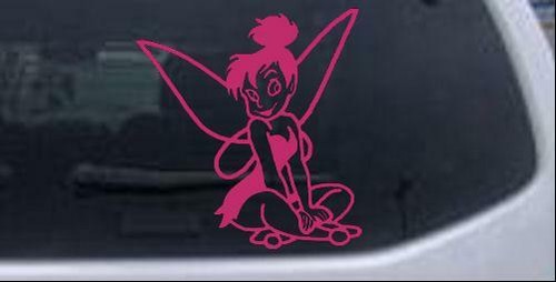 Tinkerbell Tinker Bell sitting Car or Truck Window Laptop Decal Sticker - Picture 9 of 32