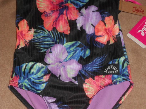 NEW, JUSTICE GIRL'S ONE PIECE SWIMSUIT, SIZE XS (5-6) - Picture 2 of 3