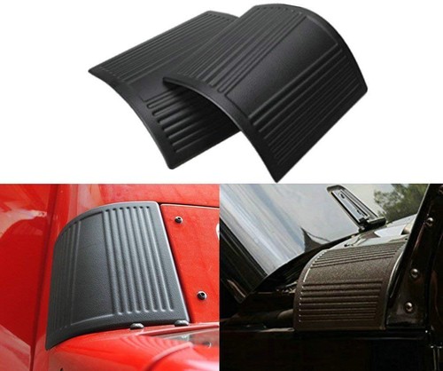 Pair Black Cowl Body Armor Outer Cowling Cover fits Jeep Wrangler JK 2007-2018 - Picture 4 of 7