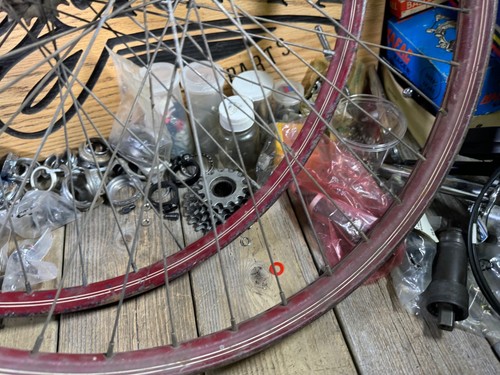 Llantas antiguas de acero CCM de 36 orificios para bicicleta de colección llantas rojas USADAS - Imagen 16 de 24
