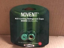 RECTORSEAL 86662 1/4" THREAD GREEN NOVENT LOCKING REFRIGERANT CAP; 2PK 