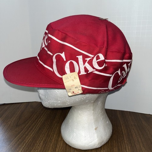 Vtg Coca Cola “Coke” Adjustable Painters Cap Hat 80s Pop Culture Hipster Rare - Picture 3 of 9